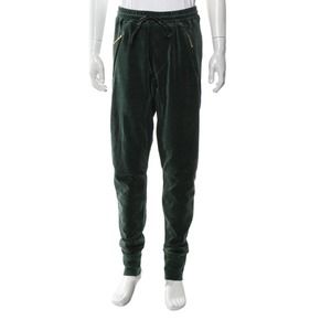 New KITH x Bergdorf Goodman‎ Velour Bleecker Pant Jogger Sz Medium Forest Green
